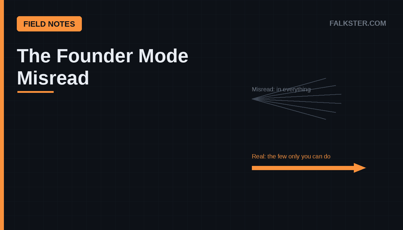 The Founder Mode Misread