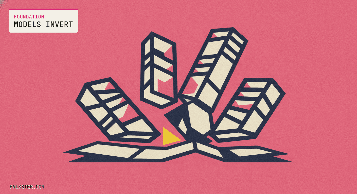 Pastel title-card cover for the falkster.com post: The Mental Models That Break When Building Gets Cheap.